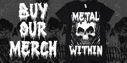 Bloody Black Metal Font Poster 2
