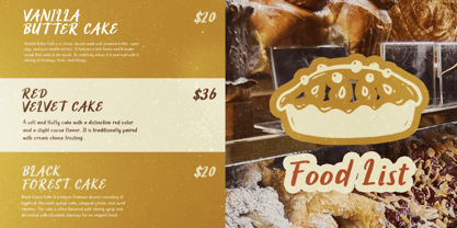 Lemon Cupcake Font Poster 2