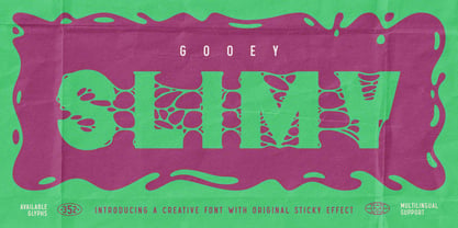 Gooey Slimy Font Poster 1