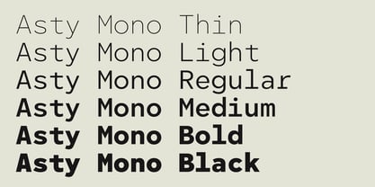 CF Asty Monospaced Font Poster 2