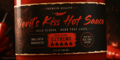 Blazing Hollow Font Poster 6