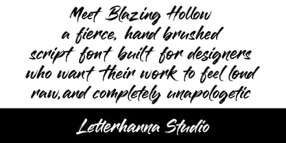 Blazing Hollow Font Poster 3