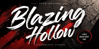 Blazing Hollow Font Poster 1