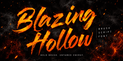 Blazing Hollow Font Poster 8
