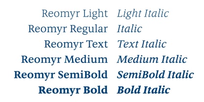 Reomyr Font Poster 2