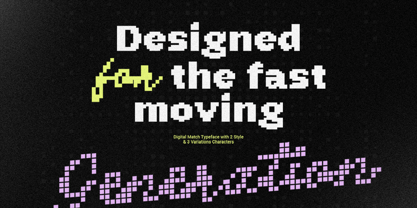 Pixel Match Font Poster 3