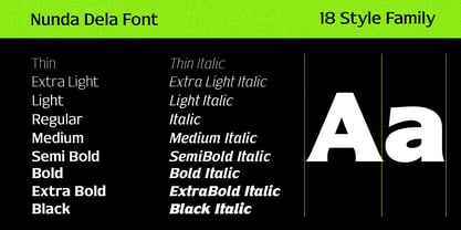 Nunda Dela Font Poster 9