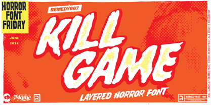 Kill Game 667 Font Poster 1