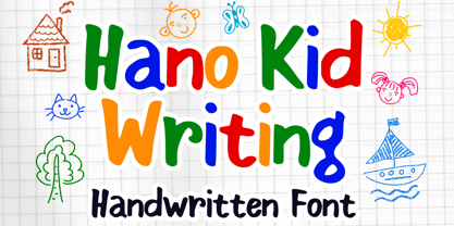 Hano Kid Writing Font Poster 1