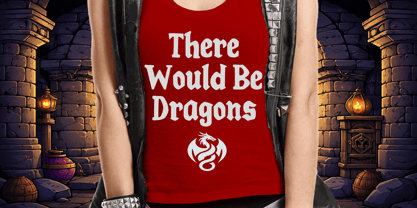 Gothic Ancient Dragon Font Poster 3