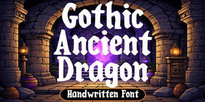 Gothic Ancient Dragon Font Poster 1