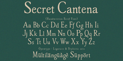 Secret Cantena Font Poster 8