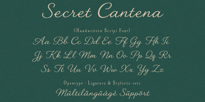 Secret Cantena Font Poster 7