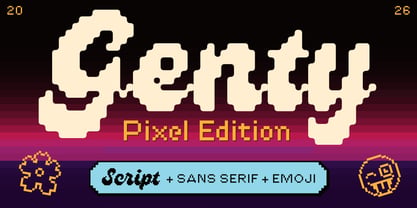 Genty Pixel Font Poster 1