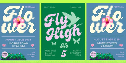 Genty Pixel Font Poster 8