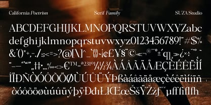 California Poetrisn Font Poster 12