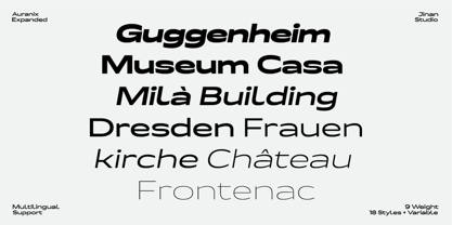 Auranix Expanded Font Poster 3