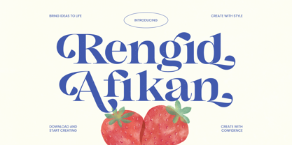 Rengid Afikan Font Poster 1