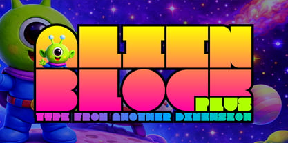 Alien Block Plus Font Poster 1