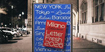 Milano Editorial Vintage Script Font Poster 2