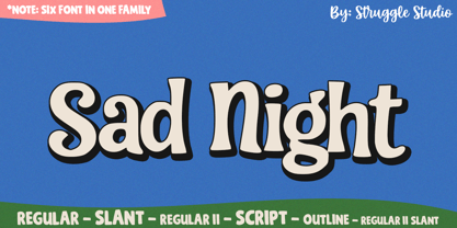 Sad Night Font Poster 1