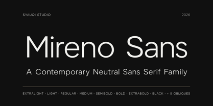 Mireno Sans Font Poster 1