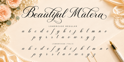 Beautiful Malera Font Poster 8