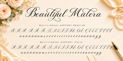 Beautiful Malera Font Poster 10