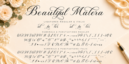 Beautiful Malera Font Poster 9