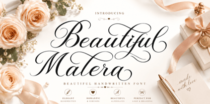 Beautiful Malera Font Poster 1