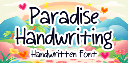 Paradise Handwriting Font Poster 1