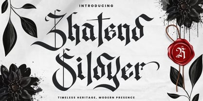 Zhatend Sildyer Font Poster 1
