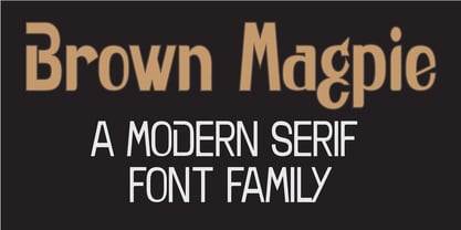 Brown Magpie Font Poster 1