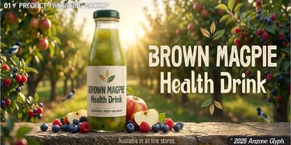 Brown Magpie Font Poster 4