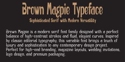 Brown Magpie Font Poster 3