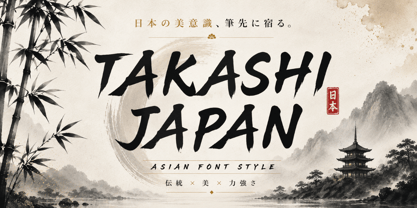 Takashi Japan Font Poster 1