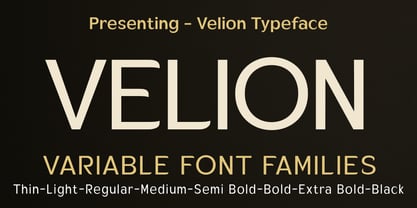 Velion Variable Font Poster 1