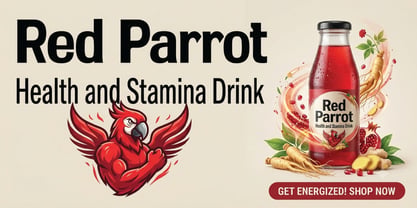 Red Parrot Font Poster 4