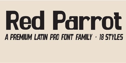 Red Parrot Font Poster 1
