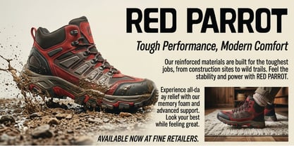 Red Parrot Font Poster 6
