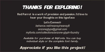 Red Parrot Font Poster 5