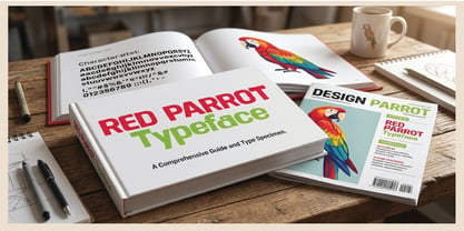 Red Parrot Font Poster 2
