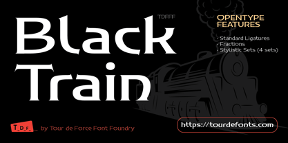 Black Train Font Poster 1