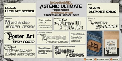 Astenic Stencil Ultimate Font Poster 5