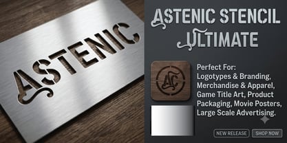 Astenic Stencil Ultimate Font Poster 8