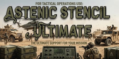 Astenic Stencil Ultimate Font Poster 1