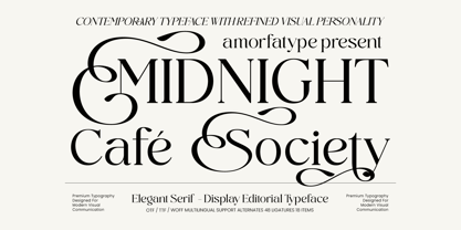 Midnight Cafe Society Font Poster 1