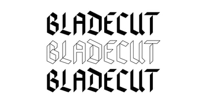 Bladecut Font Poster 1