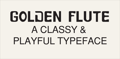 Golden Flute Font Poster 1