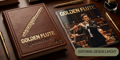 Golden Flute Font Poster 2